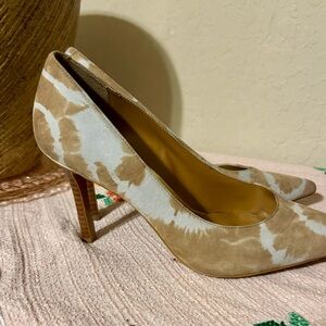 Ralph Lauren Tan & Cream Women's Heels